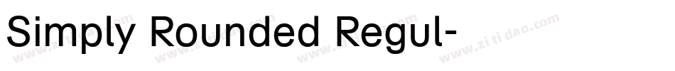 Simply Rounded Regul字体转换